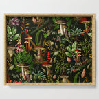 Vintage Mysterious Mushroom Night Forest Botanical Garden Serving Tray Gallery Image 1