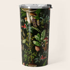 Vintage Mysterious Mushroom Night Forest Botanical Garden Travel Mug Gallery Image 2