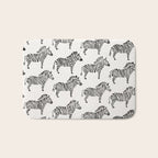 Zebras - Black & White Palette Bath Mat Gallery Image 1