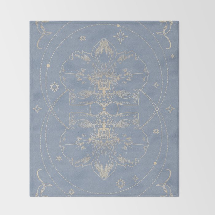 The mystical orchid  Throw Blanket Gallery Image 2