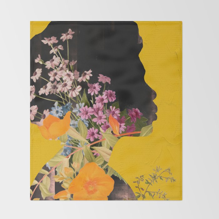 Floral Portrait 19 Throw Blanket Gallery Image 2
