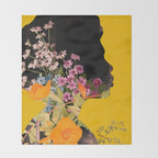 Floral Portrait 19 Throw Blanket Gallery Image 2