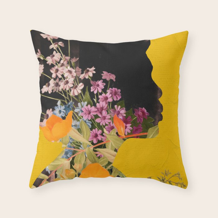 Floral Portrait 19 Throw Pillow Gallery Image 6