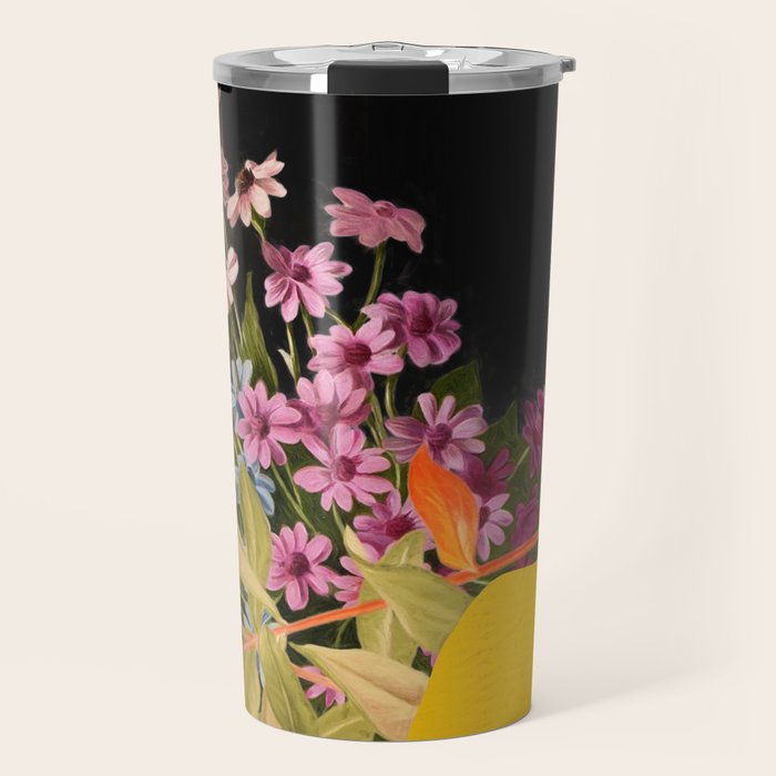 Floral Portrait 19 Travel Mug Gallery Image 1