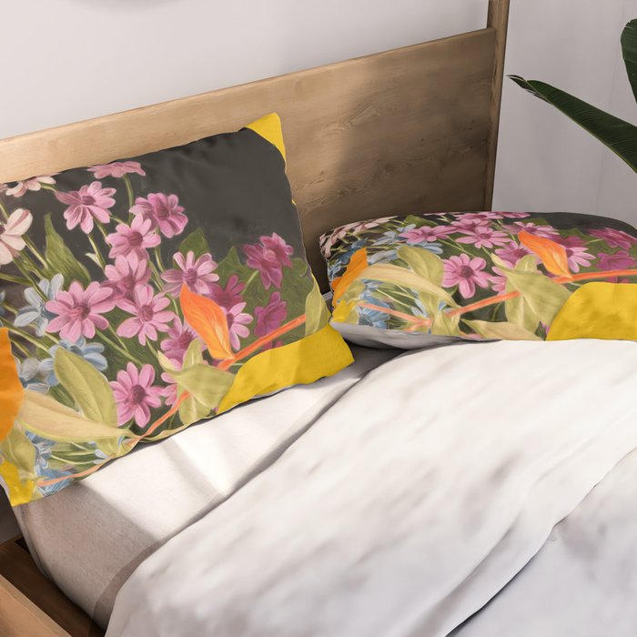 Floral Portrait 19 Pillow Sham Gallery Image 2
