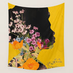 Floral Portrait 19 Wall Tapestry Gallery Image 4