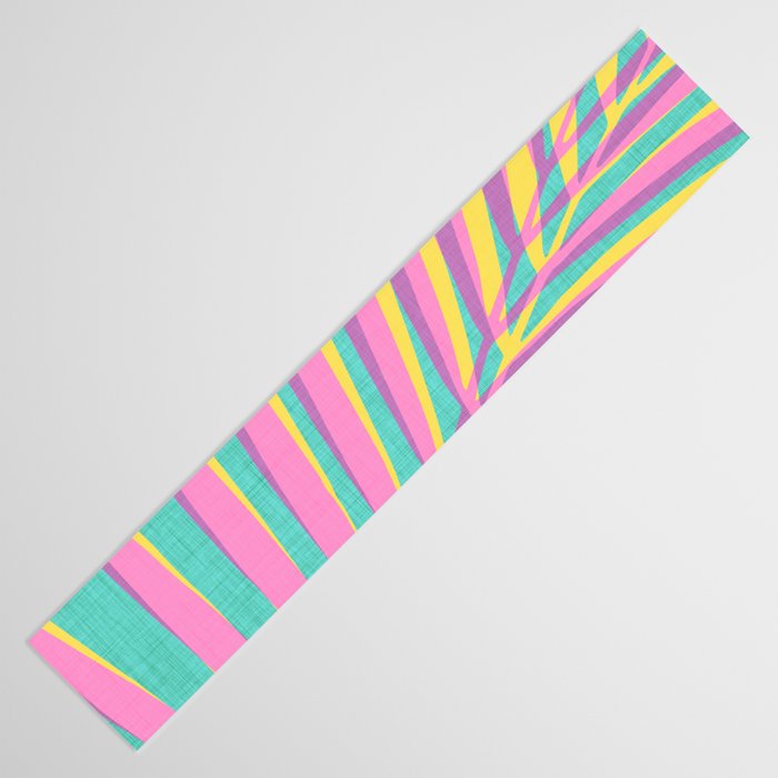 Pink Tropical Palm Leaf Table Runner Gallery Image 3