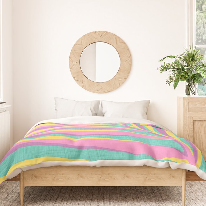 Pink Tropical Palm Leaf Duvet Cover Gallery Image 3