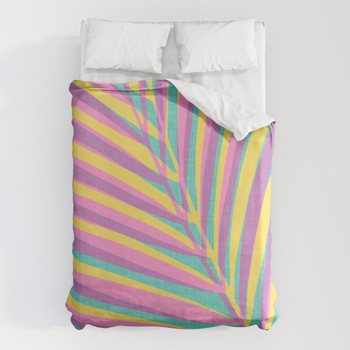 Pink Tropical Palm Leaf Duvet Cover Gallery Image 6