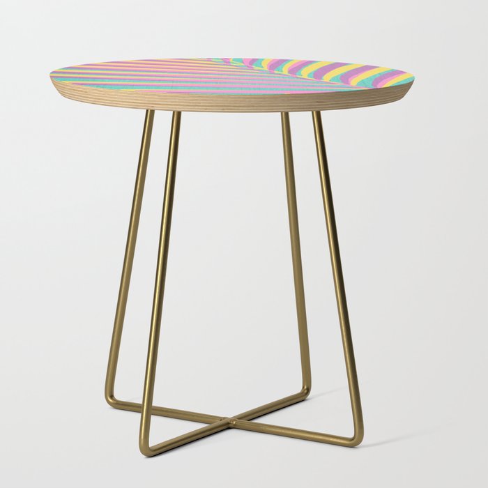 Pink Tropical Palm Leaf Side Table Gallery Image 1