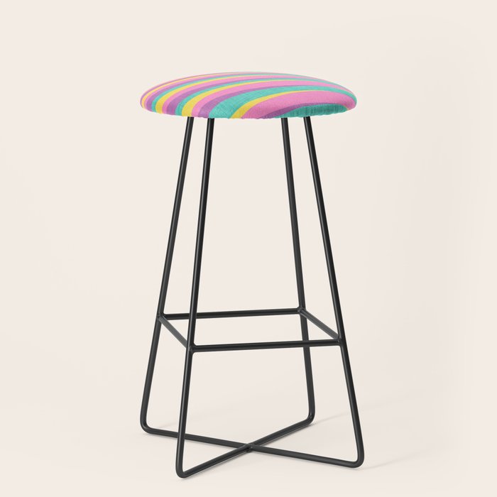 Pink Tropical Palm Leaf Stool Gallery Image 1