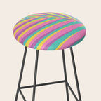 Pink Tropical Palm Leaf Stool Gallery Image 2