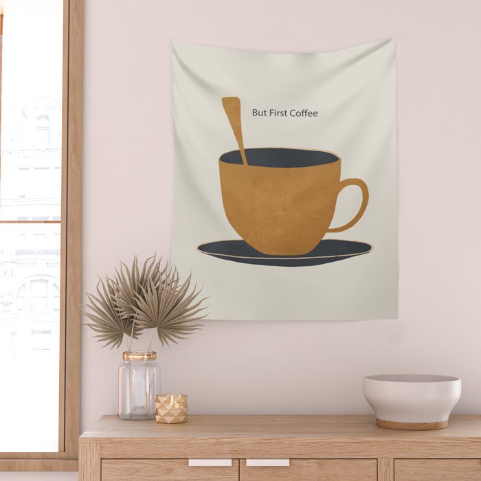 But First Coffee 2 Wall Tapestry Gallery Image 2