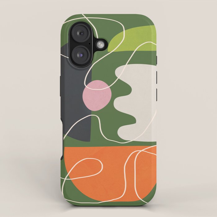 Minimal Colorful Abstract Shapes 6 iPhone Case Gallery Image 1