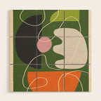 Minimal Colorful Abstract Shapes 6 Wood Wall Art Gallery Image 1