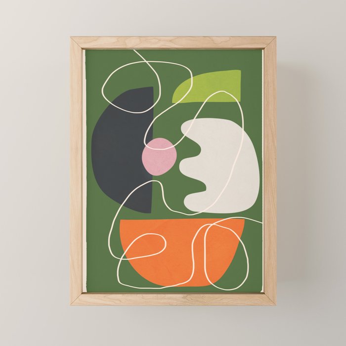 Minimal Colorful Abstract Shapes 6 Mini Art Print Gallery Image 1