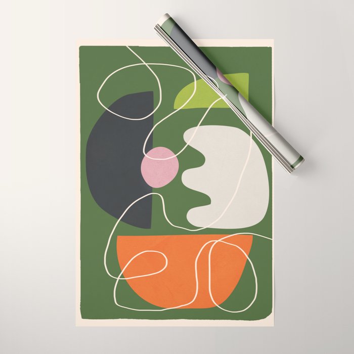 Minimal Colorful Abstract Shapes 6 Wrapping Paper Gallery Image 1