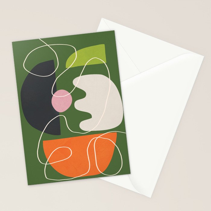 Minimal Colorful Abstract Shapes 6 Stationery Card Gallery Image 2