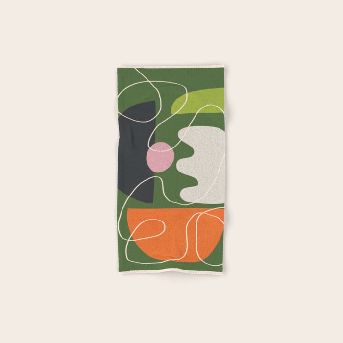 Minimal Colorful Abstract Shapes 6 Bath Towel Gallery Image 1