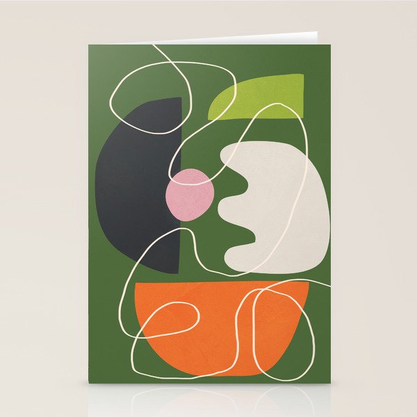 Minimal Colorful Abstract Shapes 6 Stationery Card Gallery Image 2
