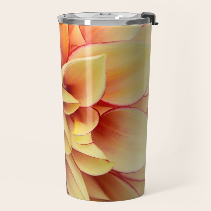 Sanguine - Happy Flower photograph - Modern Dahlia Botanical Art - Floral Travel Mug Gallery Image 2
