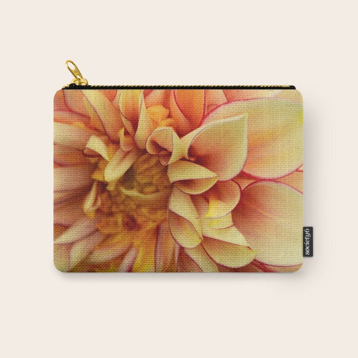 Sanguine - Happy Flower photograph - Modern Dahlia Botanical Art - Floral Carry All Pouch Gallery Image 1
