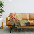 Sanguine - Happy Flower photograph - Modern Dahlia Botanical Art - Floral Throw Blanket Gallery Image 1