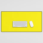 Modern abstract bright yellow neon color Desk Mat Gallery Image 1