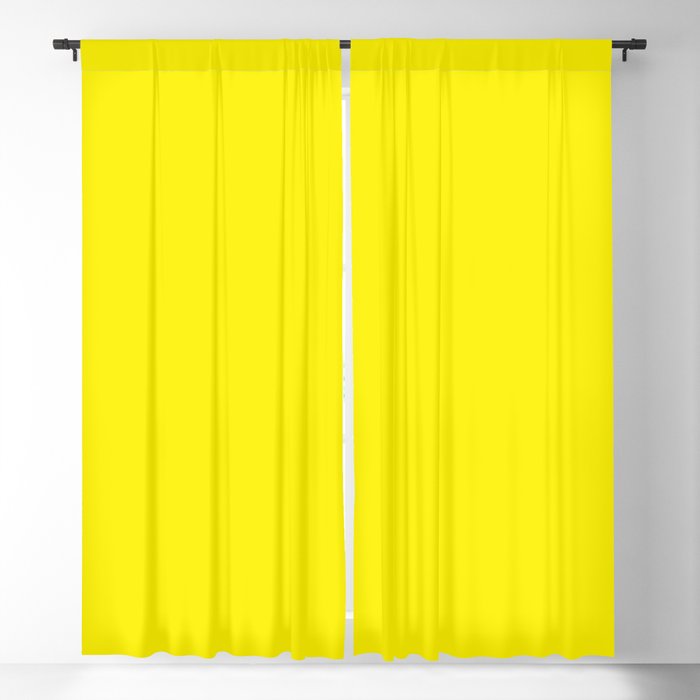 Modern abstract bright yellow neon color Window Curtain Gallery Image 1