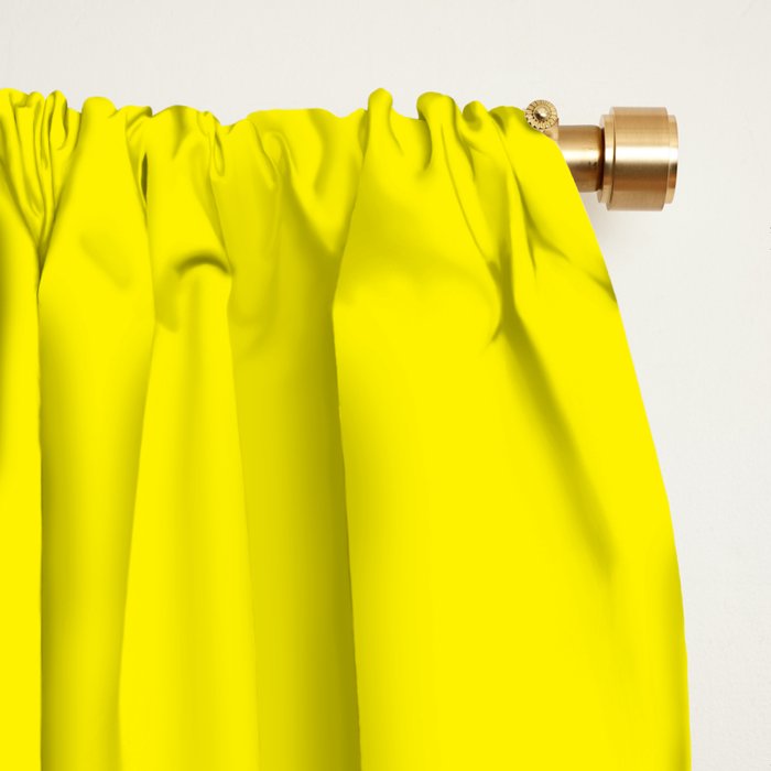 Modern abstract bright yellow neon color Window Curtain Gallery Image 2