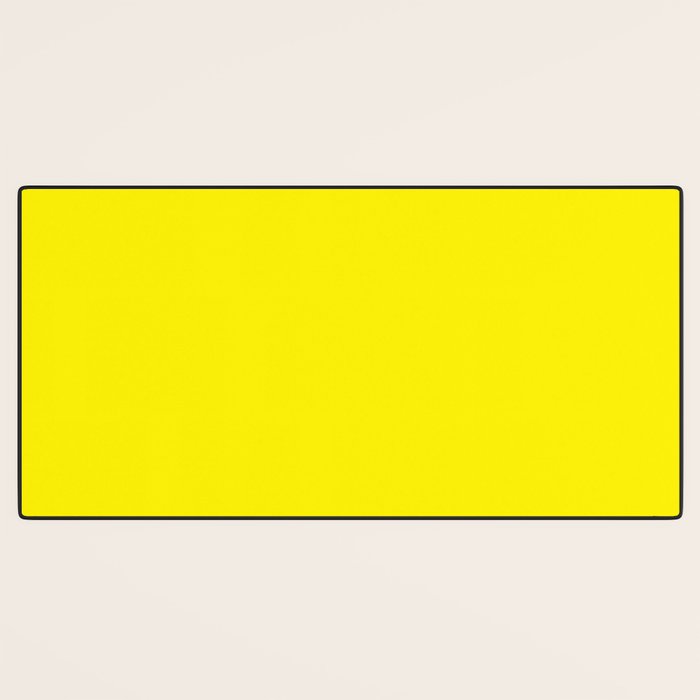 Modern abstract bright yellow neon color Desk Mat Gallery Image 3