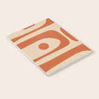 Mid Century Modern Piquet Abstract Pattern Mid Mod Burnt Orange and Beige  Notebook Gallery Image 3