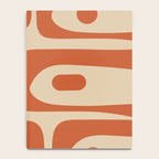 Mid Century Modern Piquet Abstract Pattern Mid Mod Burnt Orange and Beige  Notebook Gallery Image 4