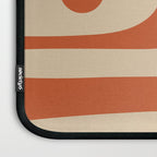 Mid Century Modern Piquet Abstract Pattern Mid Mod Burnt Orange and Beige  Laptop Sleeve Gallery Image 3