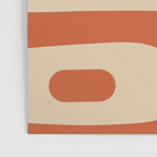 Mid Century Modern Piquet Abstract Pattern Mid Mod Burnt Orange and Beige  Poster Gallery Image 3