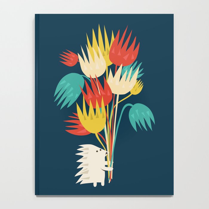 Hedgehog with flowers Notebook Gallery Image 4