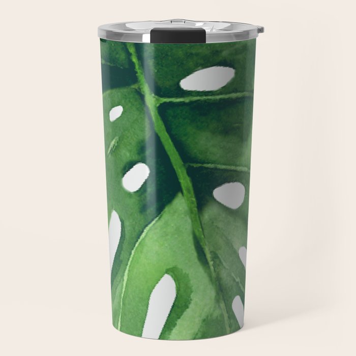 Monstera Leaf Travel Mug Gallery Image 1