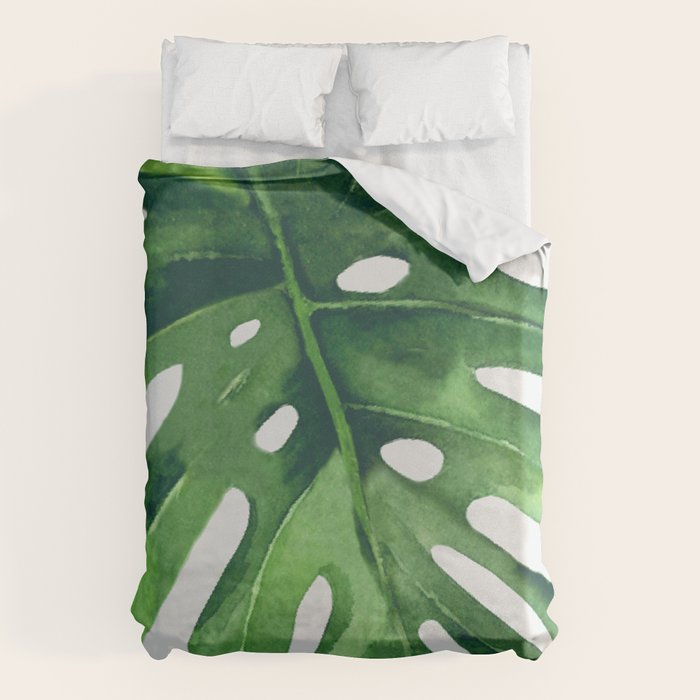 Monstera Leaf Duvet Cover Gallery Image 6
