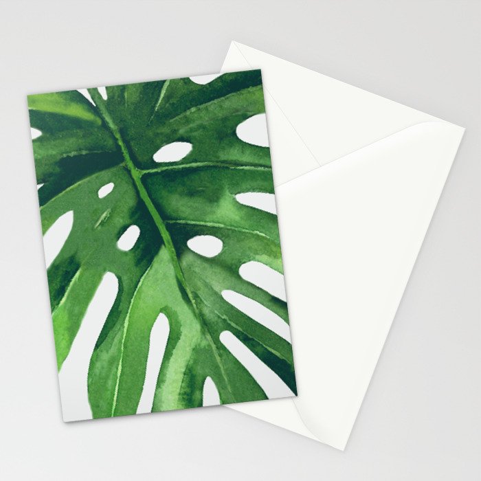 Monstera Leaf Stationery Card Gallery Image 2