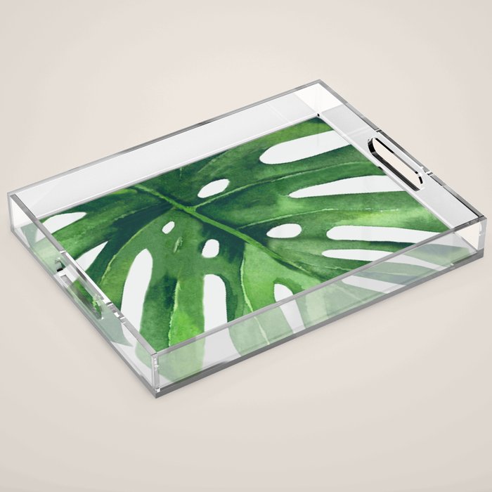 Monstera Leaf Acrylic Tray Gallery Image 1
