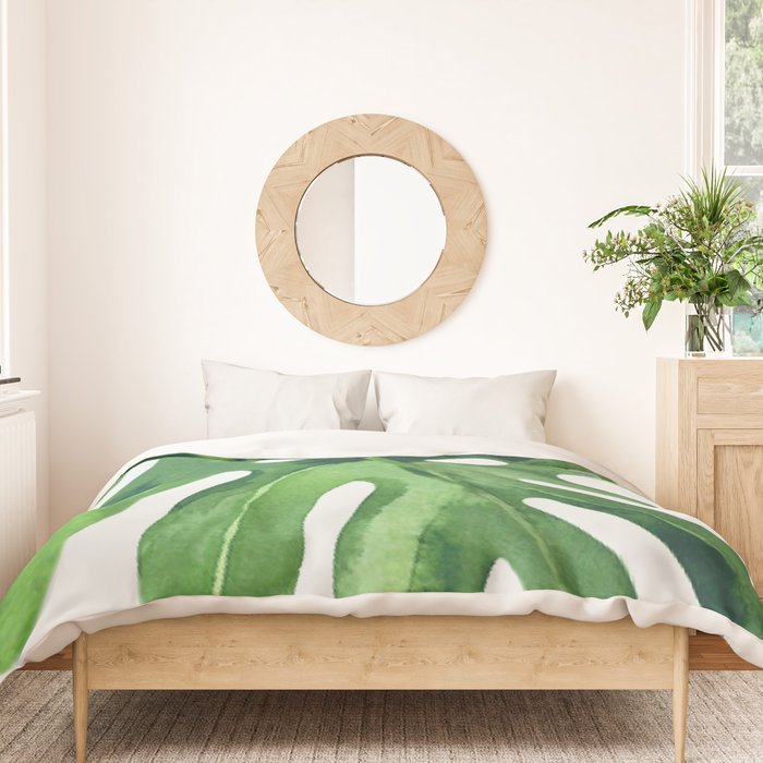 Monstera Leaf Duvet Cover Gallery Image 3