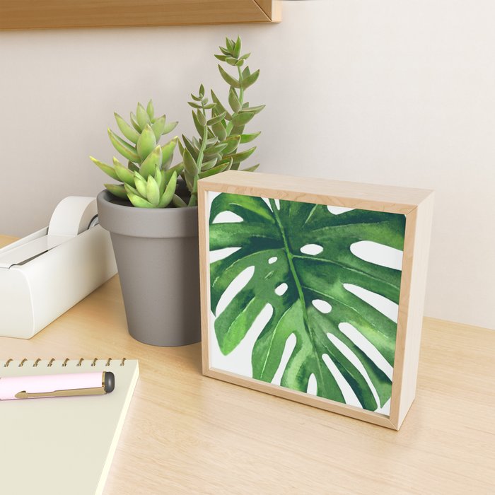 Monstera Leaf Mini Art Print Gallery Image 2
