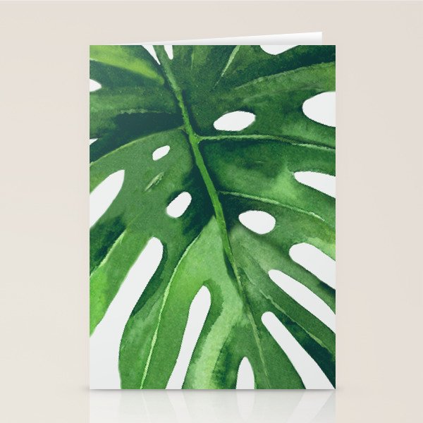 Monstera Leaf Stationery Card Gallery Image 2