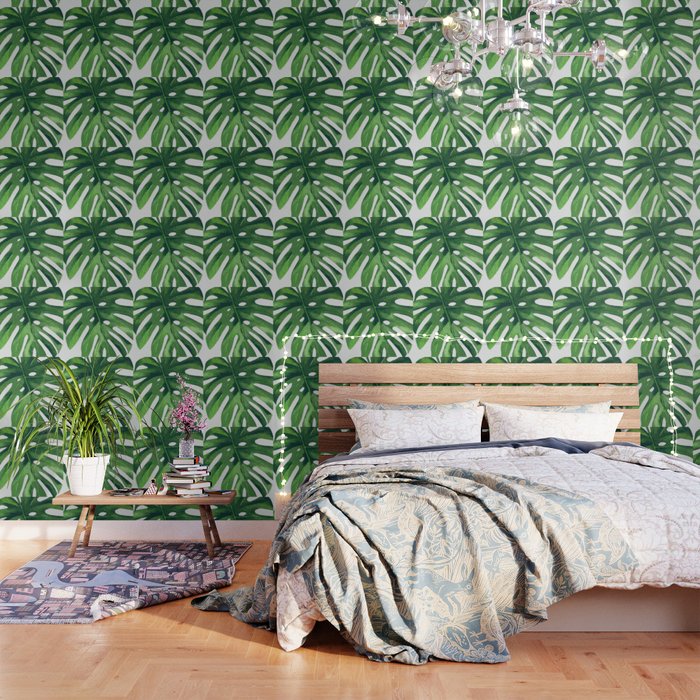 Monstera Leaf Wallpaper Gallery Image 1