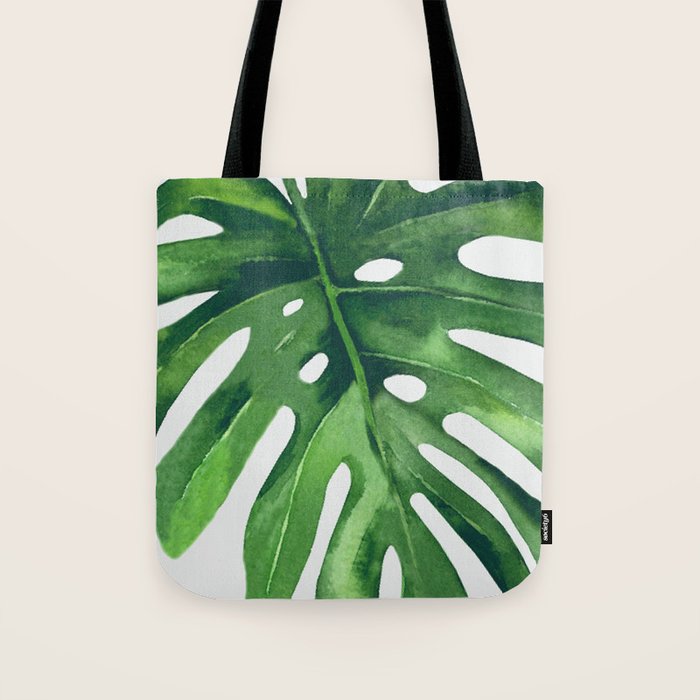 Monstera Leaf Tote Bag Gallery Image 1