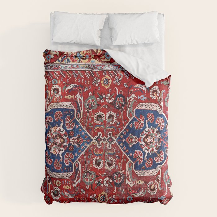 Demirci Kula 18th Century Anatolian Rug Print Duvet Cover Gallery Image 6