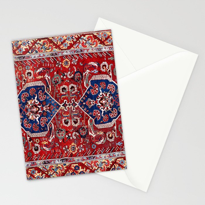 Demirci Kula 18th Century Anatolian Rug Print Stationery Card Gallery Image 2