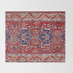 Demirci Kula 18th Century Anatolian Rug Print Throw Blanket Gallery Image 2