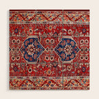 Demirci Kula 18th Century Anatolian Rug Print Wood Wall Art Gallery Image 1