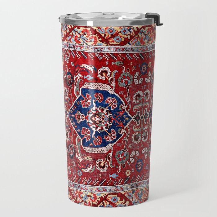 Demirci Kula 18th Century Anatolian Rug Print Travel Mug Gallery Image 2